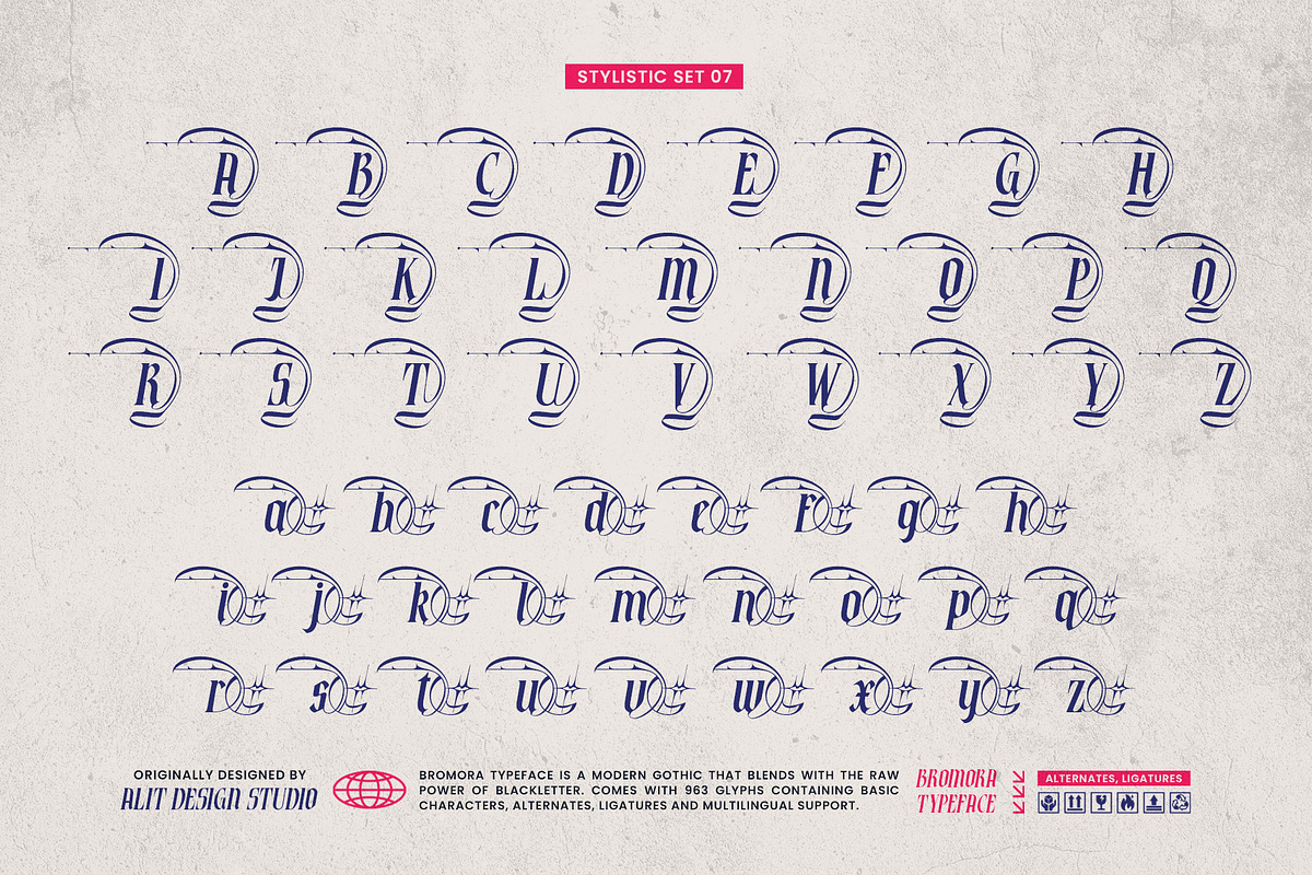 Bromora Typeface, a Blackletter Font by alit design (Photo 12 of 20)