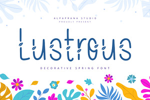 Lustrous - Display Font