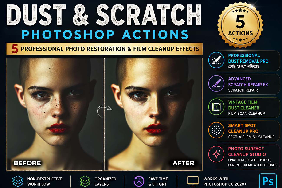 20 Photo Restoration Ps Action, an Action Add-On by Studio Retouch (Photo 24 of 45)