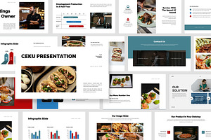 Ceku : Food Business Powerpoint, a Presentation Template by Punkl Camp