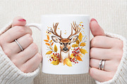 Autumn Animals Clipart, Fall Clipart, an Illustration by Sublimation Artist (Thumbnail 5 of 6)