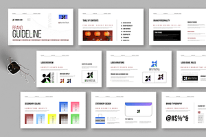 Modern Brand Guideline Presentation, a Presentation Template by MightyDesign