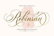 Robinsan - Premium Calligraphy, a Script Font by Silverdav (Thumbnail 1 of 16)