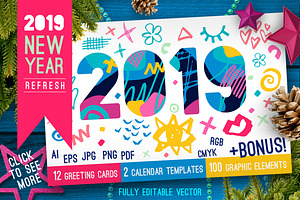 2019 New Year Christmas White Bundle