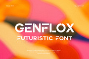 Genflox Futuristic Font Typeface, a Sans Serif Font by Graphicxell (Thumbnail 1 of 15)