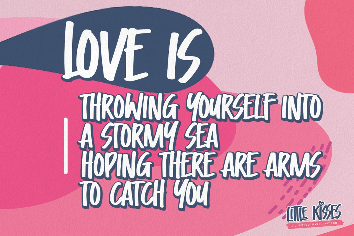 Little Kisses - Playful Display Font, a Script Font by Gassstype (Photo 3 of 8)