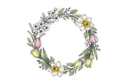 Easter Floral Botanical Frame Bundle, an Object Illustration by Designer_Momina (Thumbnail 6 of 14)