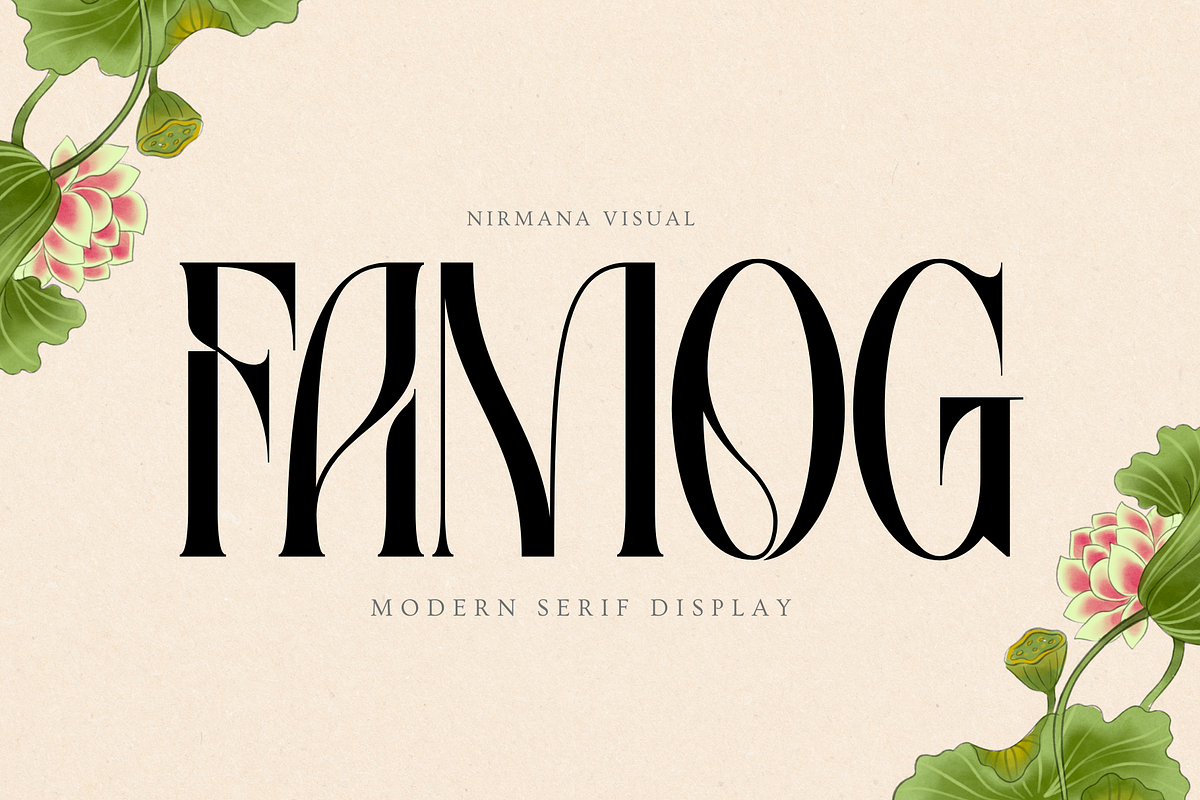 Famog - Branding Logo Font, a Serif Font by Nirmana Visual (Photo 1 of 10)