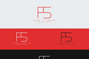 Initial letters monogram logo FS
