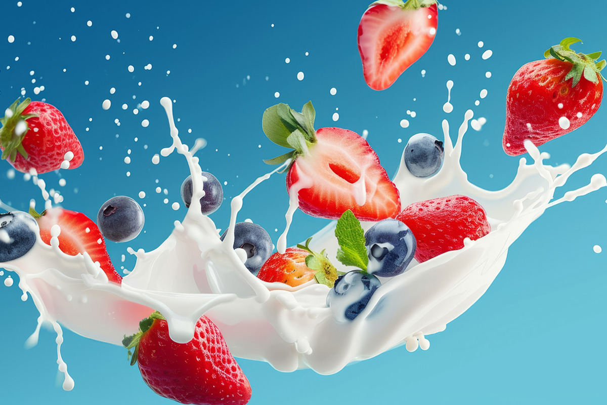 102 Fruits & berries milk splashes, a Food & Drink Photo by Handmadefont (Photo 13 of 16)