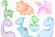 Watercolor Dinosaur Png Clipart, an Illustration by ekossa_art (Thumbnail 2 of 6)