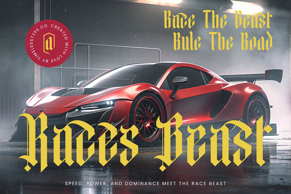 Boombie Stylish Blackletter Font, a Blackletter Font by timelesstype.co (Photo 12 of 20)