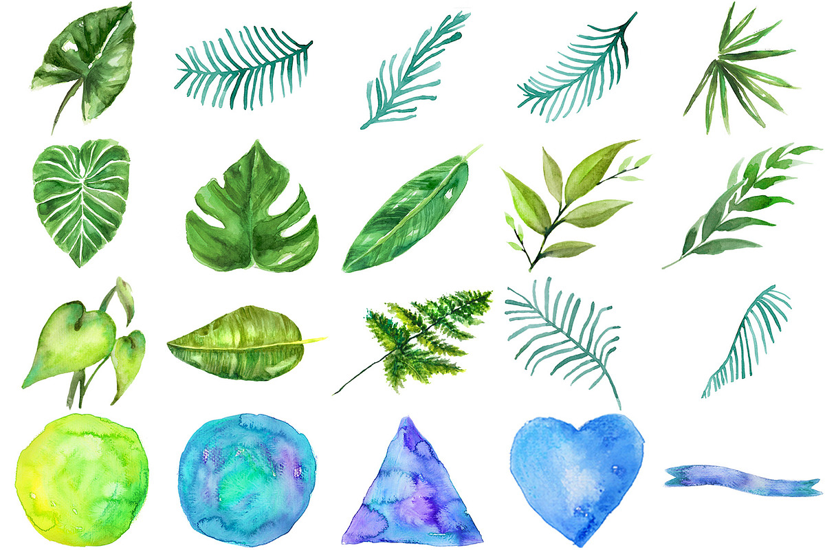 200 Tropical Watercolor Clipart, a Food Illustration by LilyBoo Clipart (Photo 7 of 8)