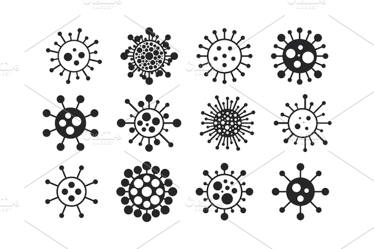 Vector virus icons elements, an Outline Icon by ExpressShop (Photo 1 of 5)
