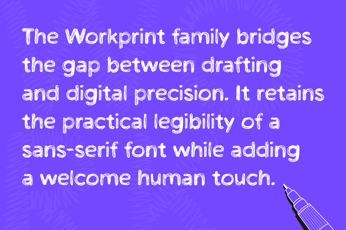 Workprint – A Hand-drawn Sans Serif, a Sans Serif Font by Wingsart Studio (Photo 2 of 12)