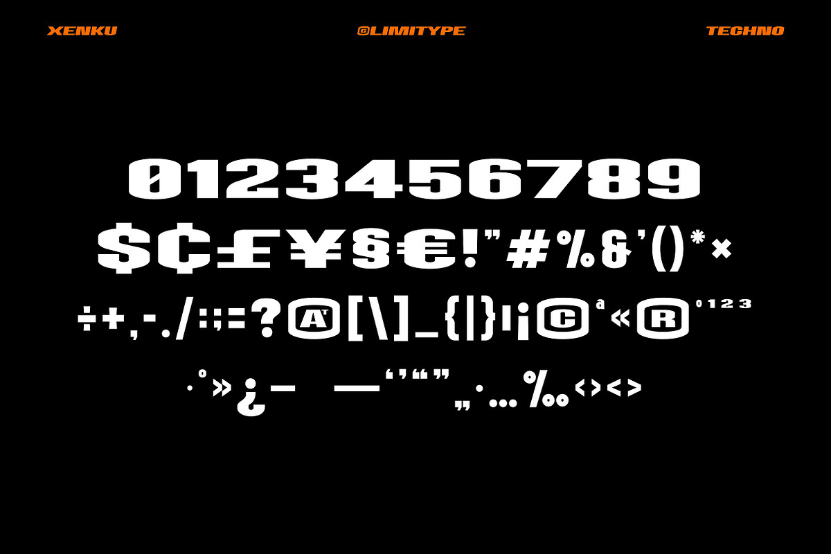 Xenku - Modern Techno Typeface, a Sans Serif Font by limitype (Photo 4 of 10)