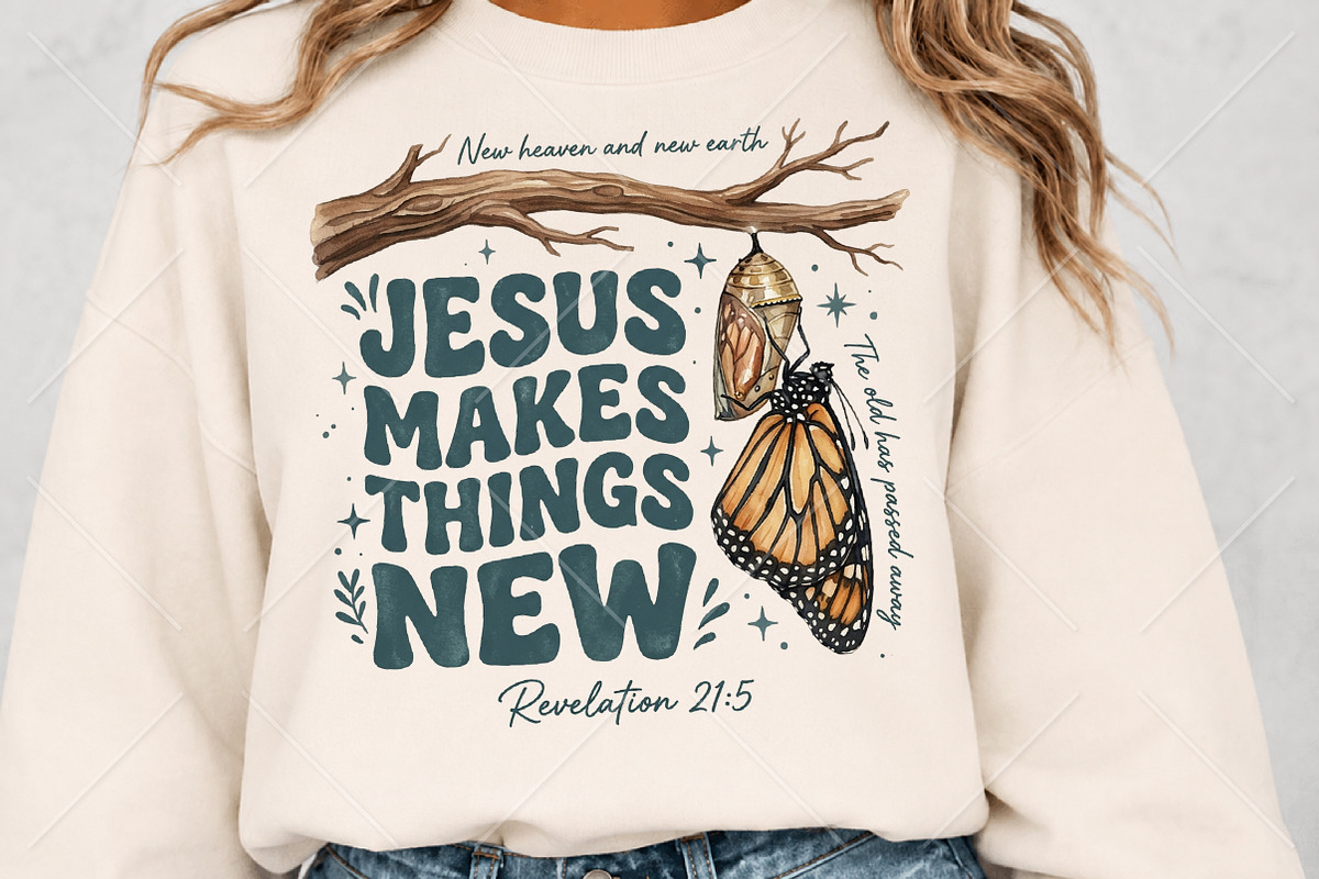 Jesus Makes Things New Butterfly PNG, a Seasonal Illustration by Canvas Craft (Photo 5 of 6)