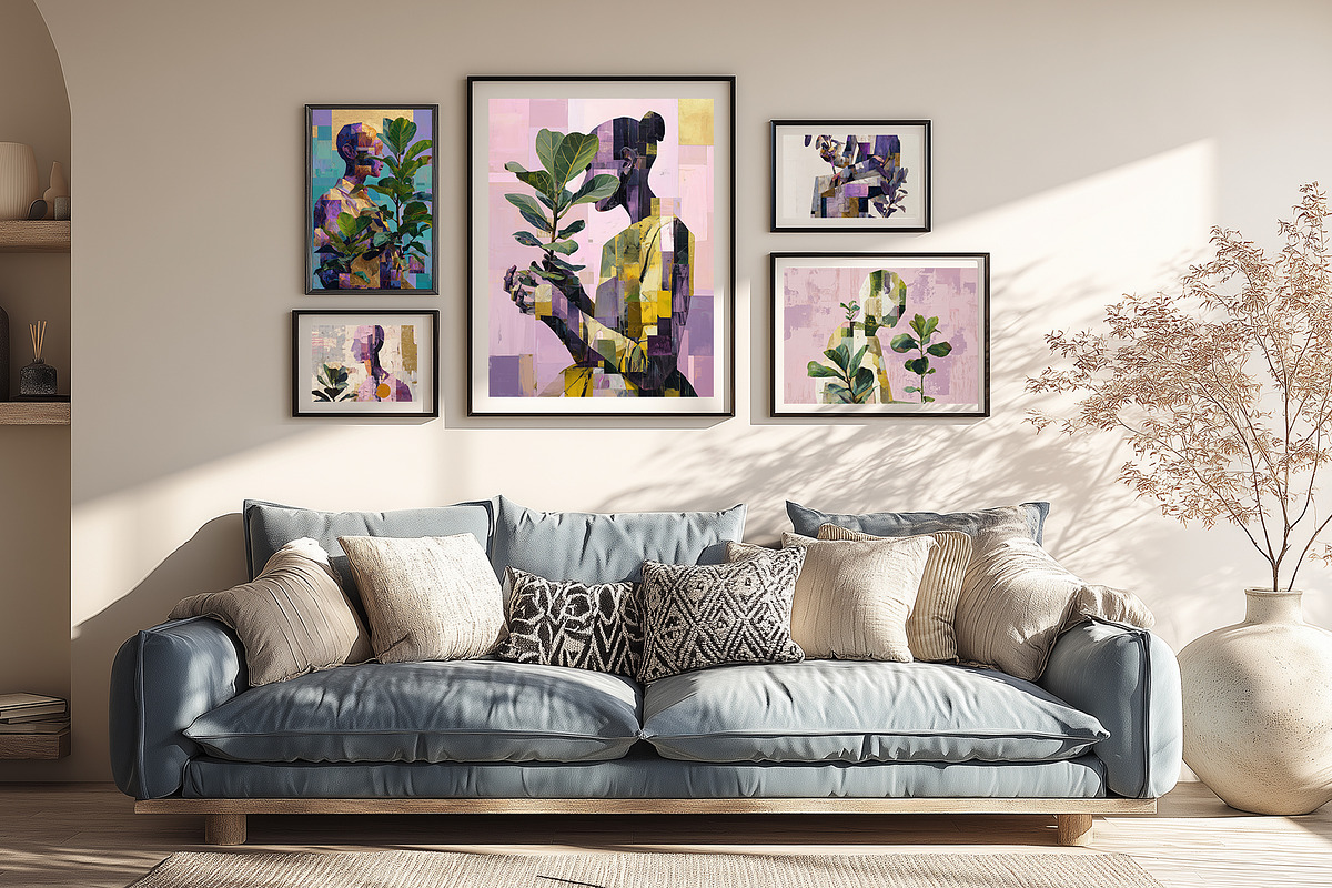 Cubist Floral Portrait Illustration, a Decorative Illustration by Housui Patterns (Photo 15 of 17)