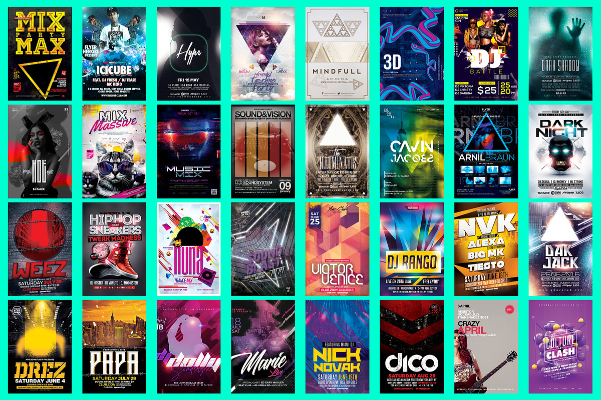 60 Music Flyer Bundle, a Design Template by PopotLane (Photo 3 of 5)