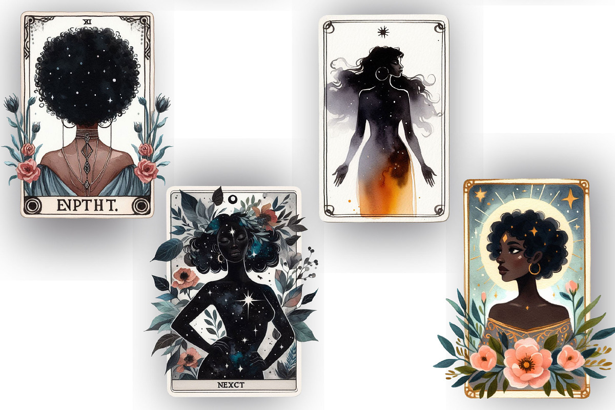 Black Woman Tarot Card PNG Clipart, a Graphic by CitraGraphics (Photo 4 of 4)