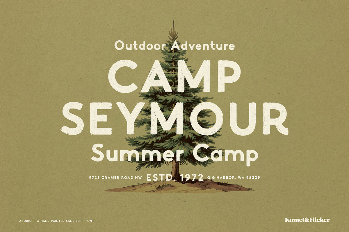 Abodio - A Hand-Painted Font, a Sans Serif Font by Komet & Flicker (Photo 12 of 14)