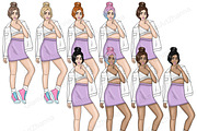 Sweet Girl Clipart Girls, a Person Illustration by GlamArtZhanna (Thumbnail 3 of 4)