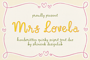 Mrs Lovela – Handwritten Font Duo, a Handwritten Font by shineink.designlab (Thumbnail 1 of 10)