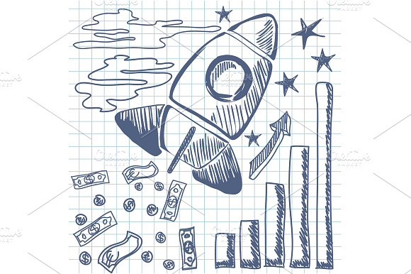 Rocket flies up the graph preview 2