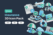 Insurance 3D Icon Pack, an Object 3D Model by Nate Studios (Thumbnail 1 of 6)