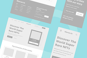 Crypto Art Wireframe Website