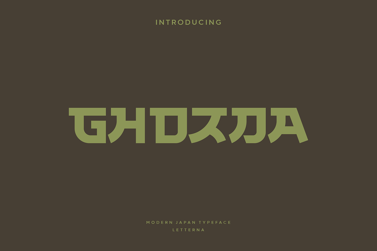Ghozda - Modern Japanese Typeface, a Font by Letterna (Photo 1 of 4)