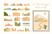 Abstract landscape creator kit, an Object Graphic by museberry (Thumbnail 2 of 9)