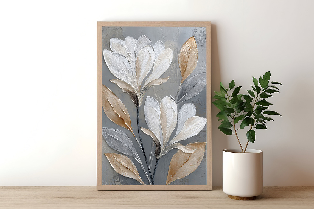 Luxe White Oil Floral Illustration, a Decorative Illustration by Housui Patterns (Photo 17 of 17)