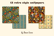 Retro 70s style wallpapers, a Decorative Illustration by Decor Lines (Thumbnail 5 of 9)