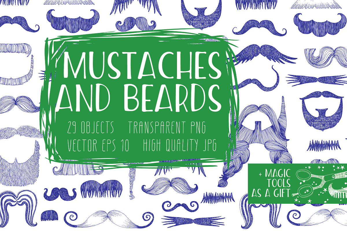 Mustaches and Beards, an Object Graphic by Nadia Emelianova (Photo 1 of 5)