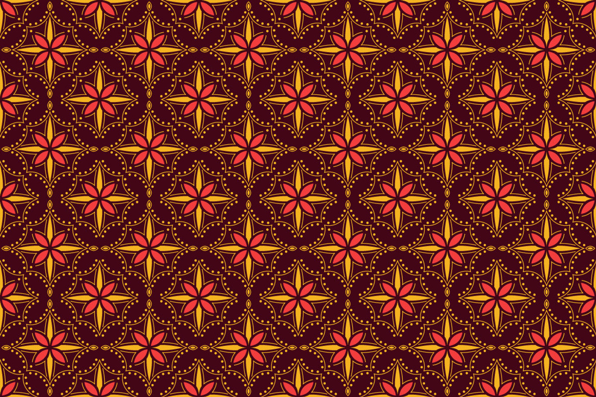 Batik Seamless Pattern in Brown, a Pattern Graphic by Mightyfire