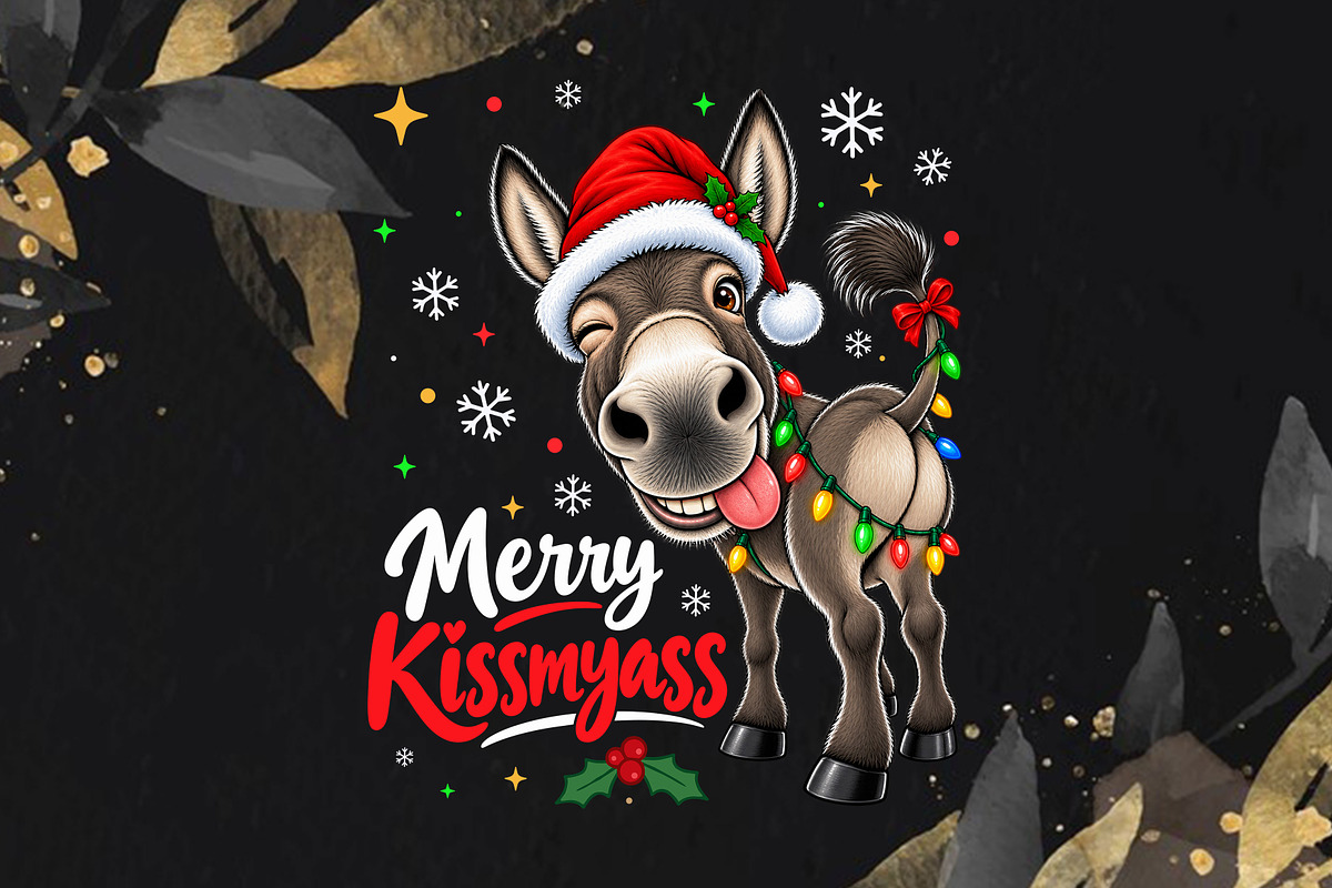 Funny Donkey Merry Kissmyass, an Object Graphic by T-shirt Pond (Photo 3 of 3)