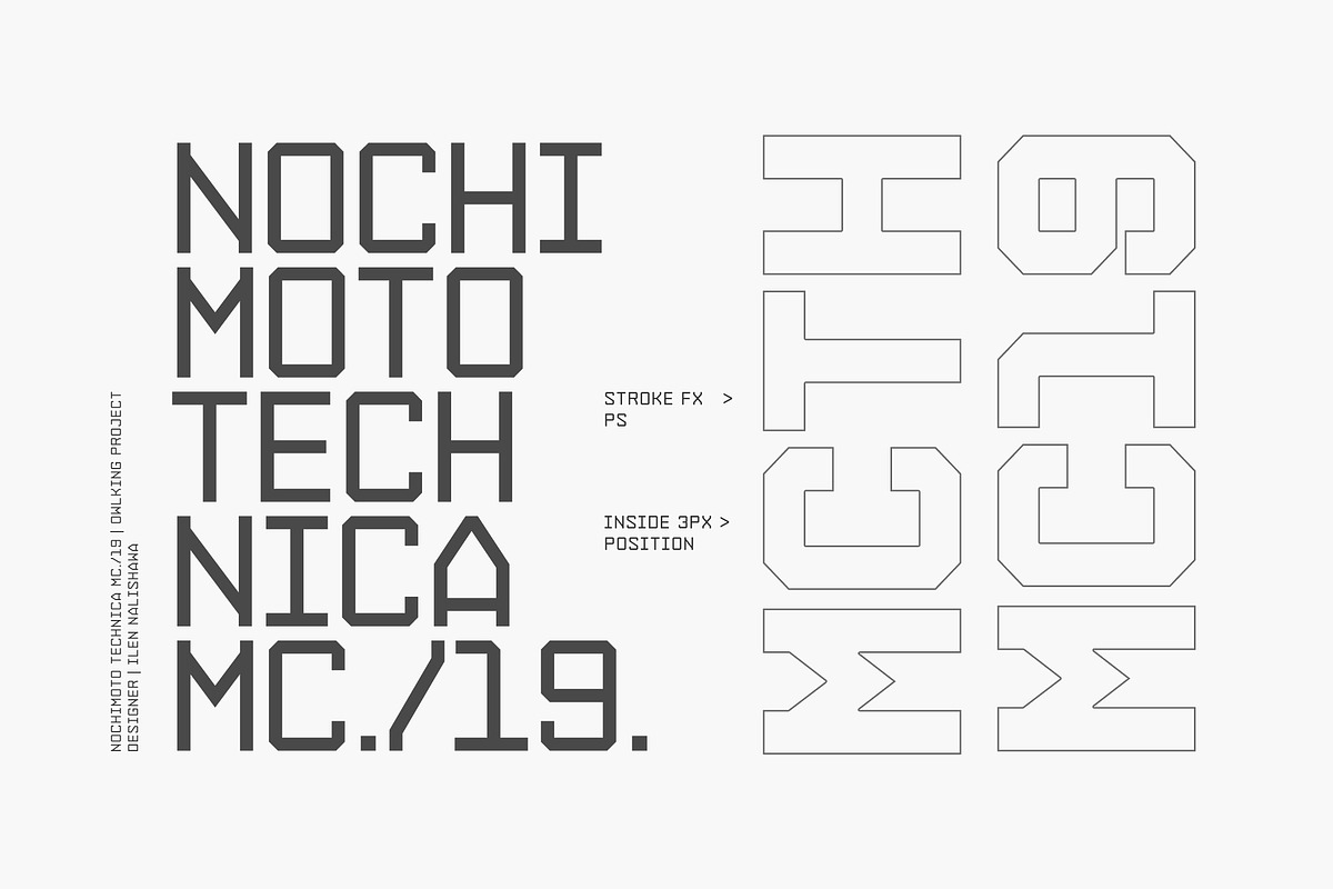 Nochimoto Technica MC19, a Sans Serif Font by OWL KING (Photo 9 of 9)