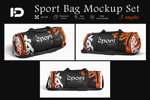 Sport Bag Mockup Set 