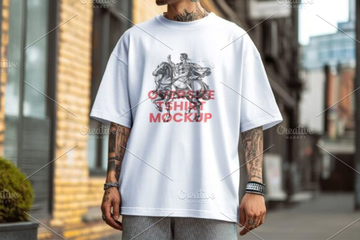 Oversize T-shirt Mockup, a Shirt Mockup by Akrinity Digital (Photo 1 of 2)