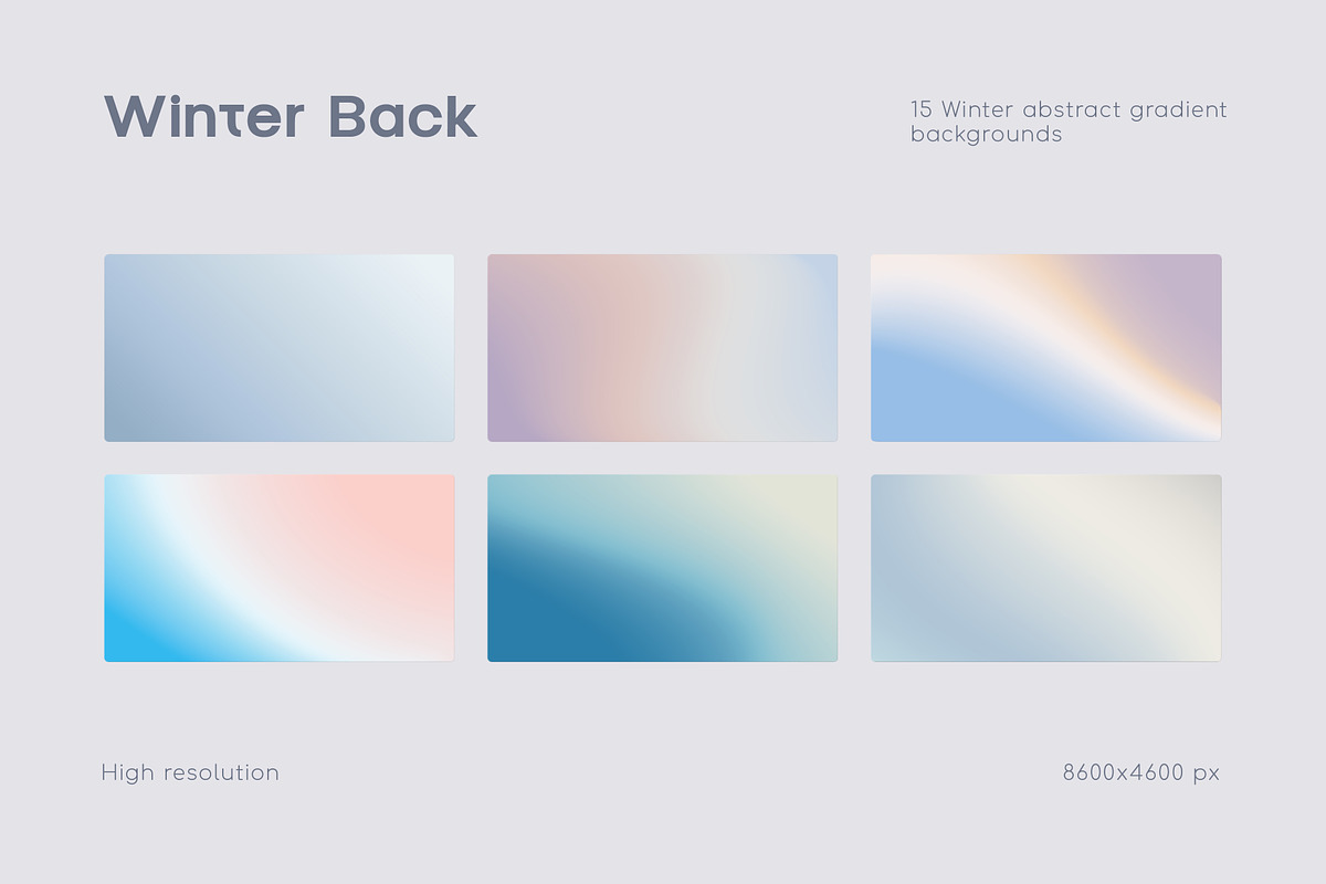 Winter Abstract Gradient Collection, a Texture Graphic by Ghurafa Studio (Photo 2 of 10)