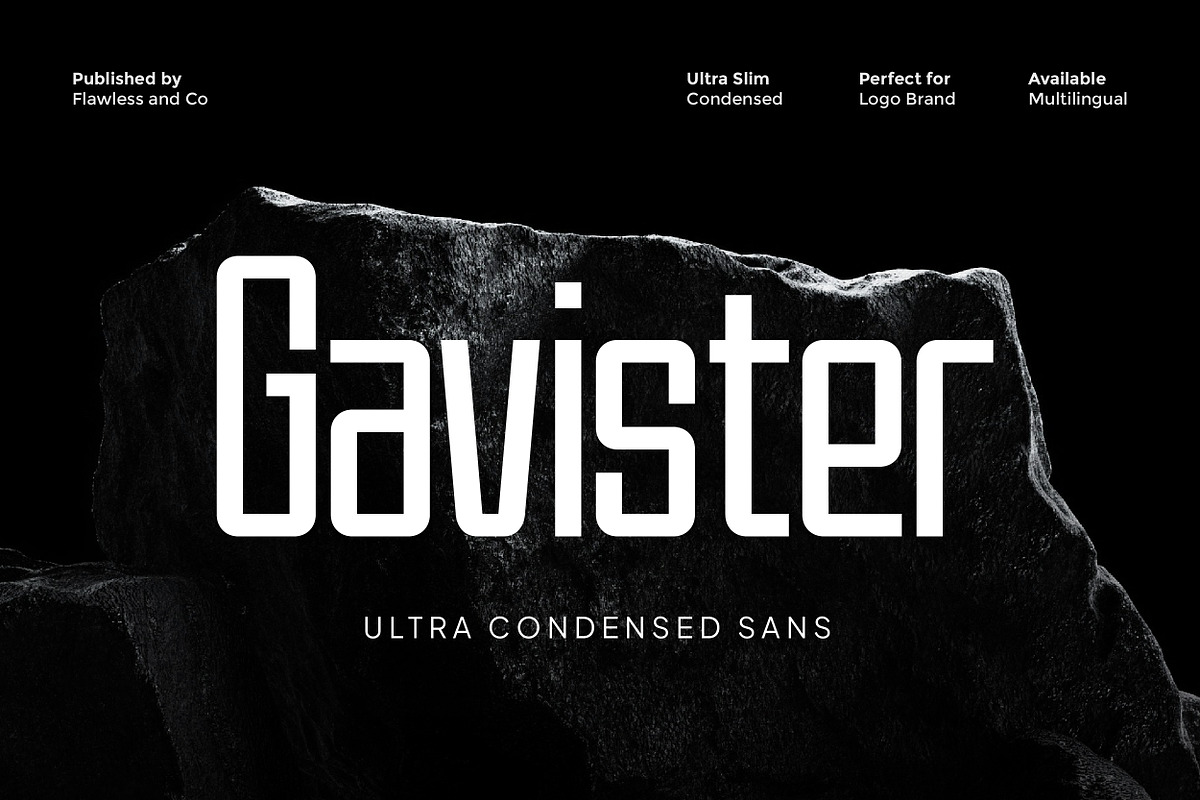 Gavister - Condensed Sans Serif, a Sans Serif Font by Flawless And Co (Photo 1 of 10)