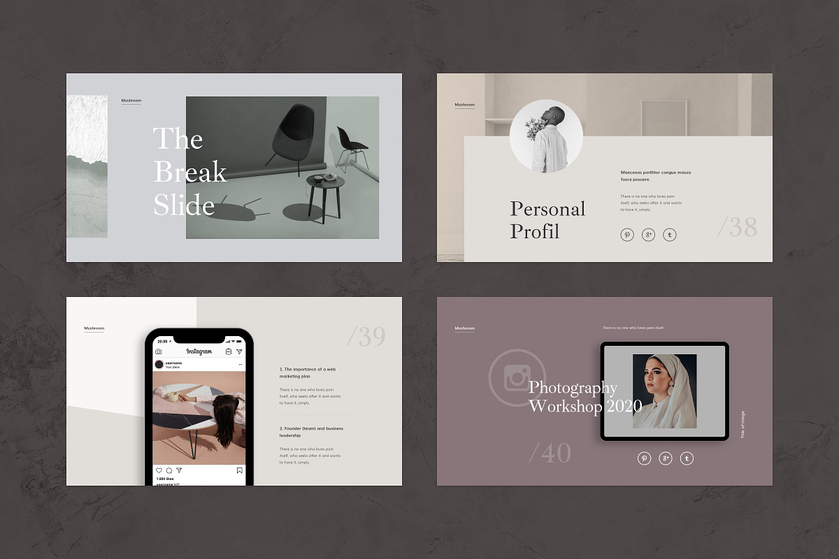 Mushroom PowerPoint Presentation, a Presentation Template by Goashape Studio (Photo 2 of 19)
