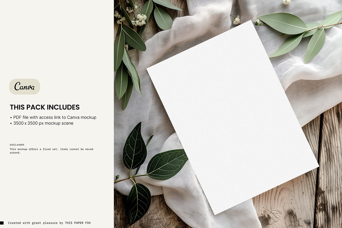 Invitation Card Mockup・Erna ¹, a Product Mockup by This Paper Fox (Photo 4 of 5)