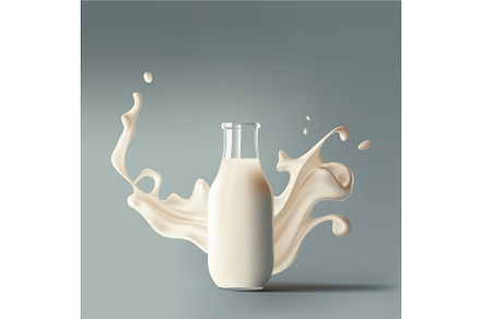 Vector illustration of fresh milk