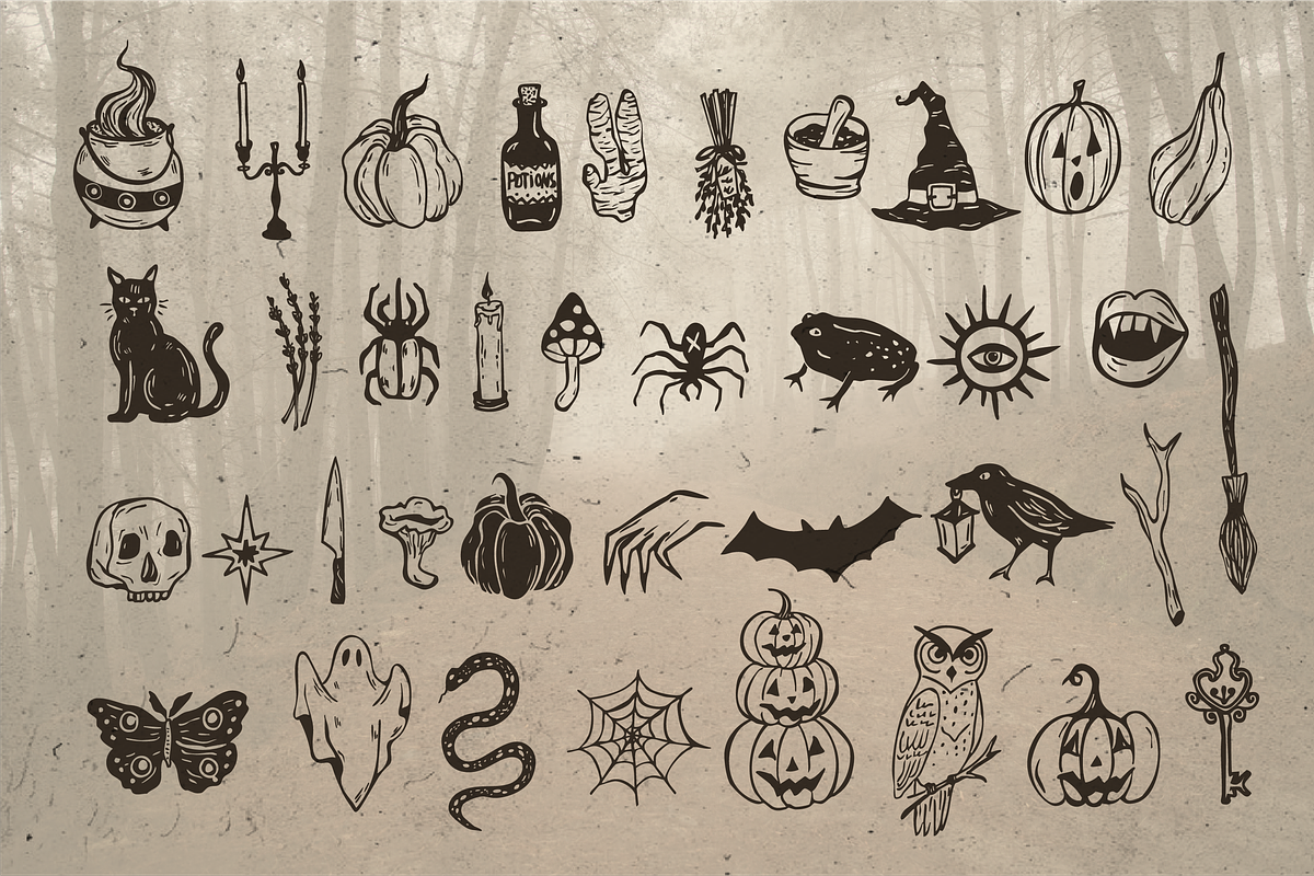 Creepy Little Things clipart, a Seasonal Illustration by RaDavCrafts (Photo 3 of 12)