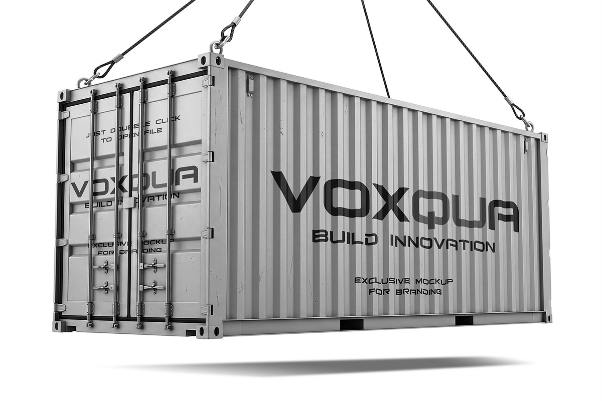 Shipping Container Mockup Template, a Cups & Container Mockup by graphypix (Photo 3 of 4)