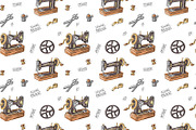 Pattern and set Vintage machine, a Pattern Graphic by Melniklenart (Thumbnail 4 of 4)