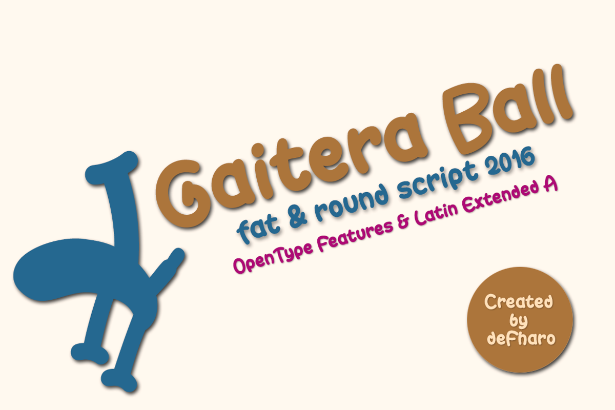 Gaitera Ball font preview 2