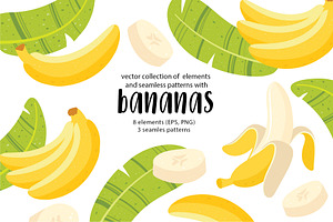 Bananas. Vector Illustration.